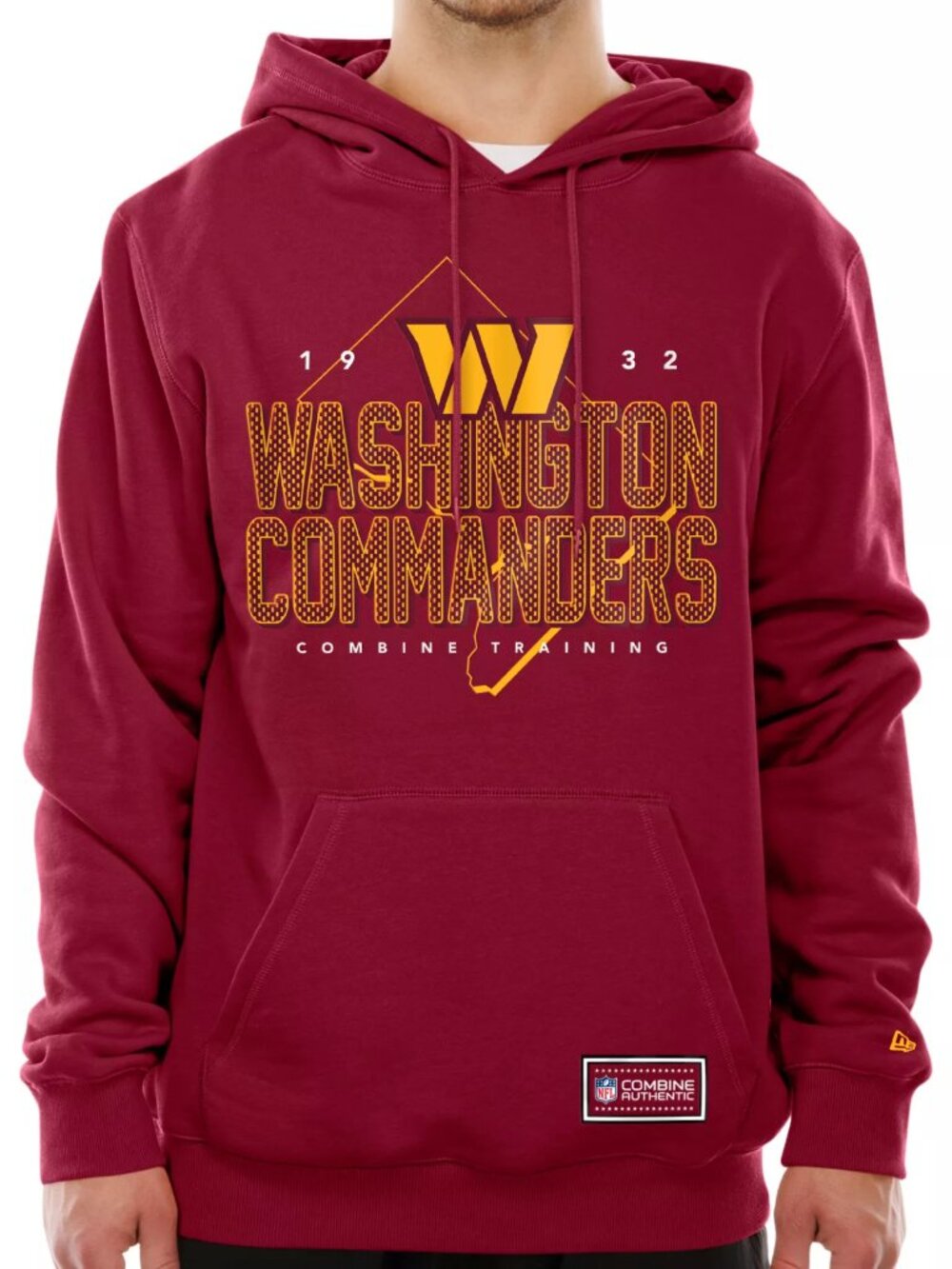 New Era Men's Washington Commanders Dark Red Combine State Pullover Hoodie